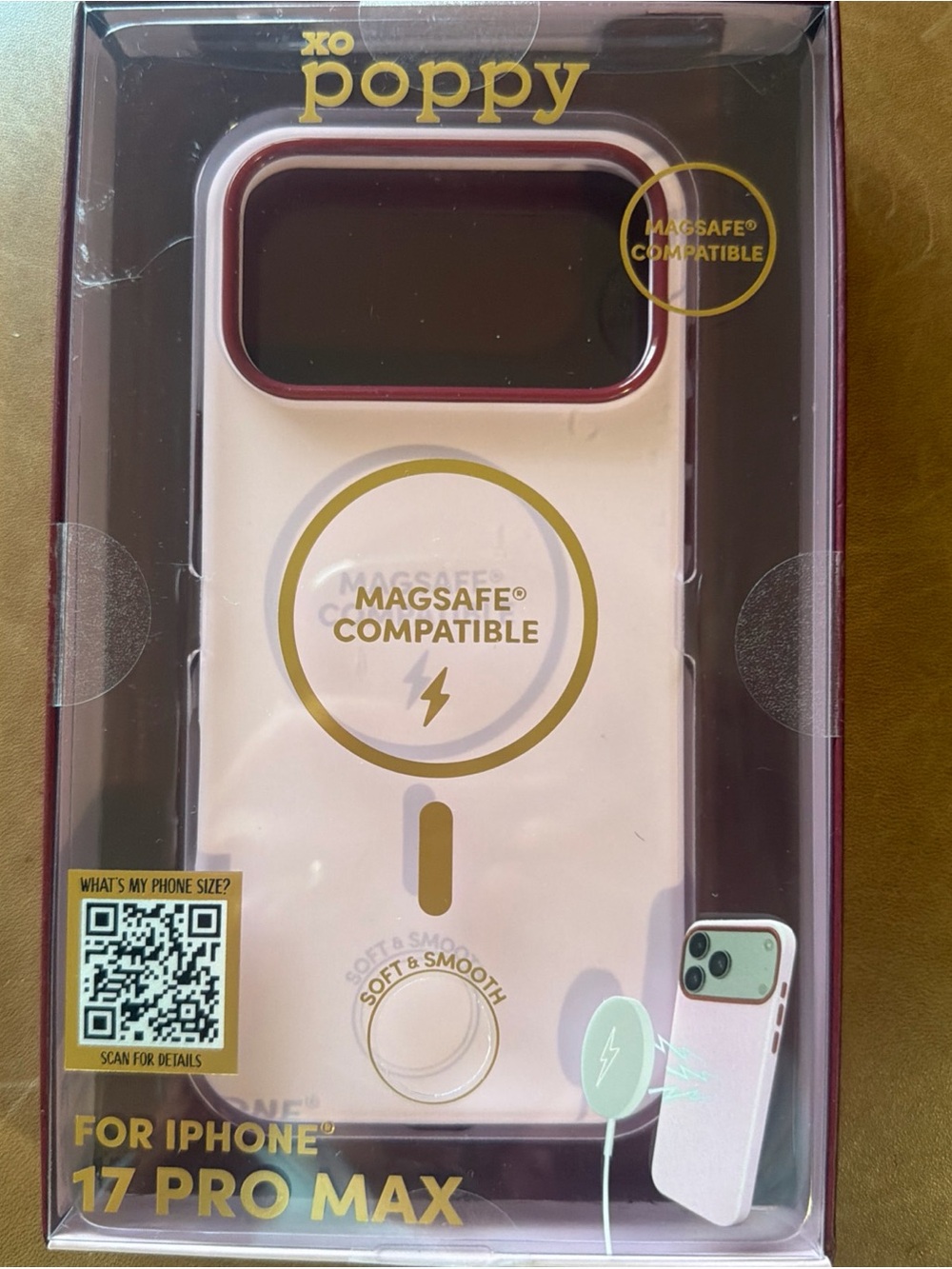 Poppy MagSafe Compatible Pink Case for iPhone 17 Pro Max